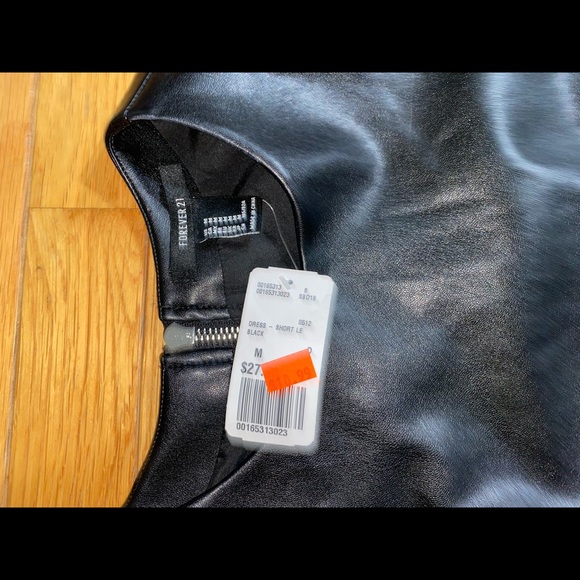 Faux Leather Dress w/ Open side Detail - Picture 4 of 5